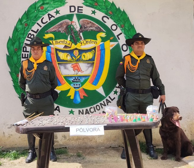 “Beethoven”, el perro antipólvora de la Policía de Córdoba.