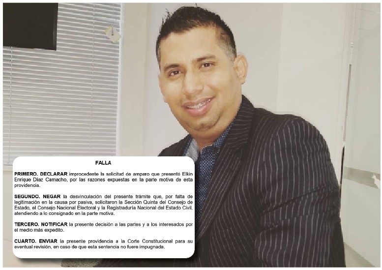 Consejo de Estado declaró improcedente tutela de Elkin Díaz