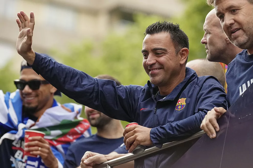 El Barça celebró sus dos títulos
