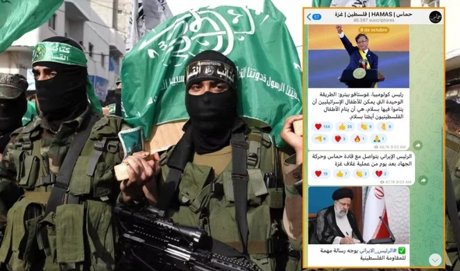 Terroristas de Hamás citan a Petro en Telegram para agradecerle