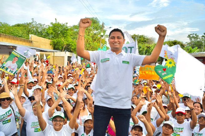 "Germán Junior Manjarrés, del Partido Verde, se consolida como el próximo alcalde de San Pedro"