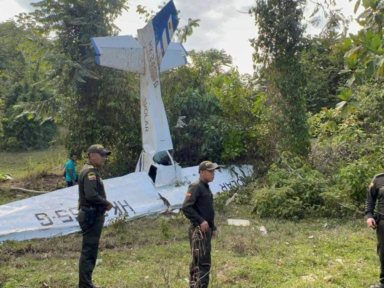 Se accidentó una avioneta en Santander
