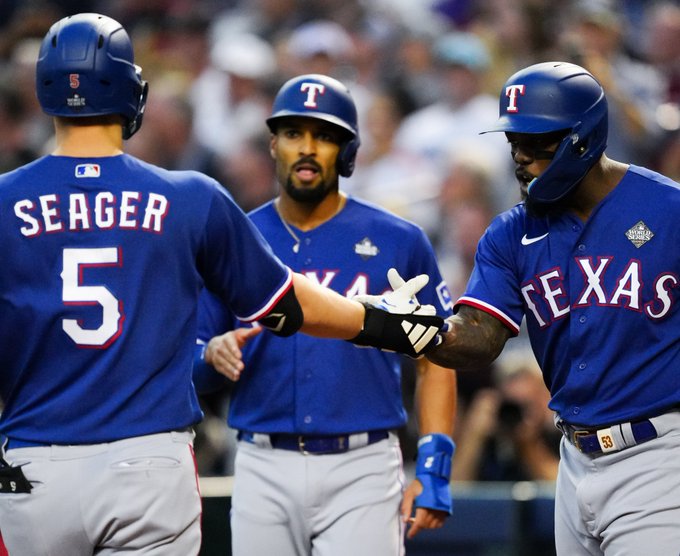 Los Rangers están arriba en la Serie Mundial