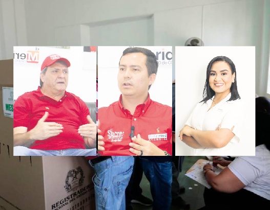 Los tres más votados de la Asamblea de Sucre