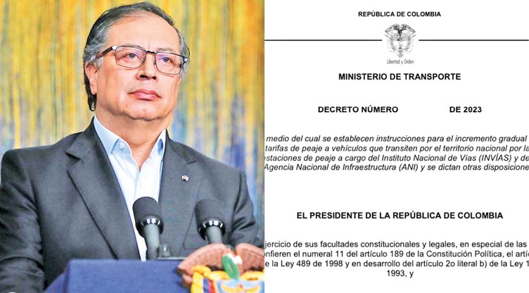 Golpe al bolsillo, Petro subirá tarifas de peajes