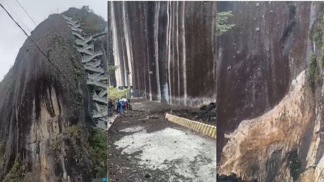 Pánico por derrumbe en El Peñol