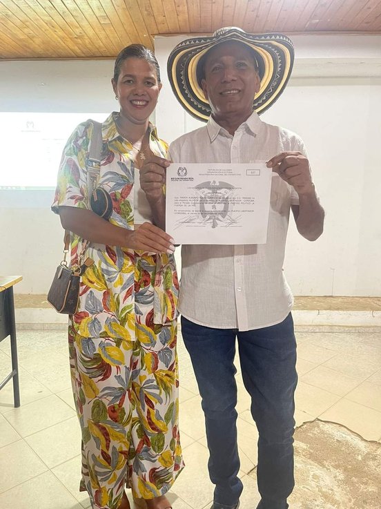 Ramón Rubio recibió credencial que lo certifica como alcalde electo de Puerto Libertador