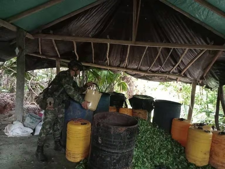 Ejército destruyó laboratorio de coca en Puerto Libertador