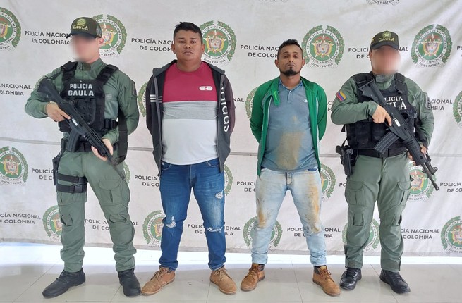 Gaula de la Policía capturó a ‘Caníbal' y 'Lito' en Pueblo Nuevo