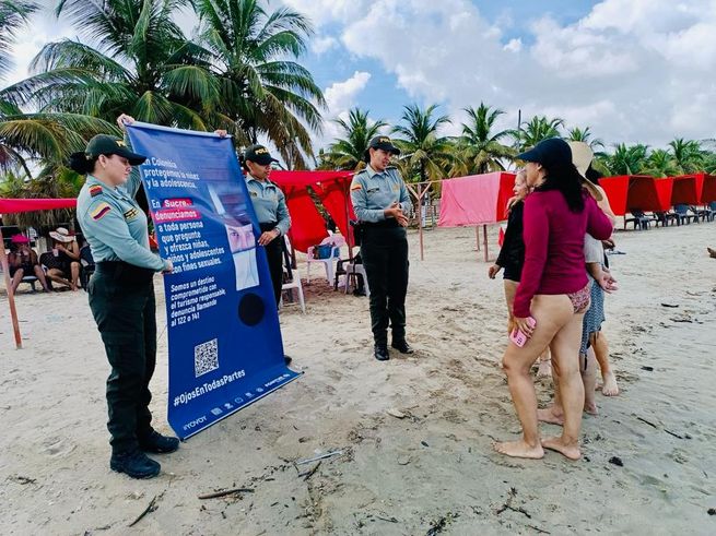 Campañas contra la explotación sexual en niños y adolescentes en Coveñas
