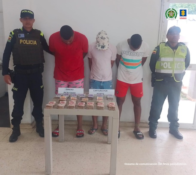 A la cárcel tres sujetos por millonario robo en Ayapel
