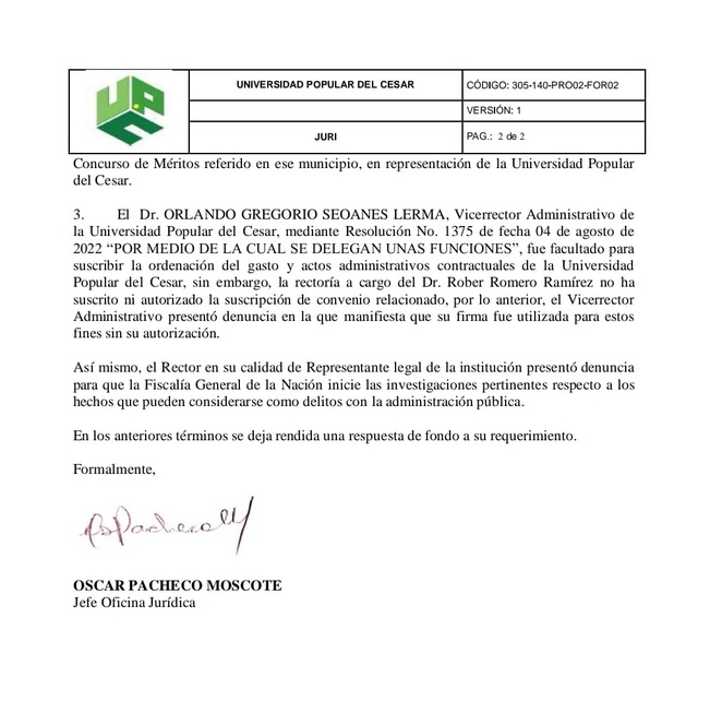 Proceso de elección de personero de Galeras no tendría legalidad