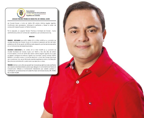 Otro arresto para el alcalde de Corozal, esta vez de 32 días