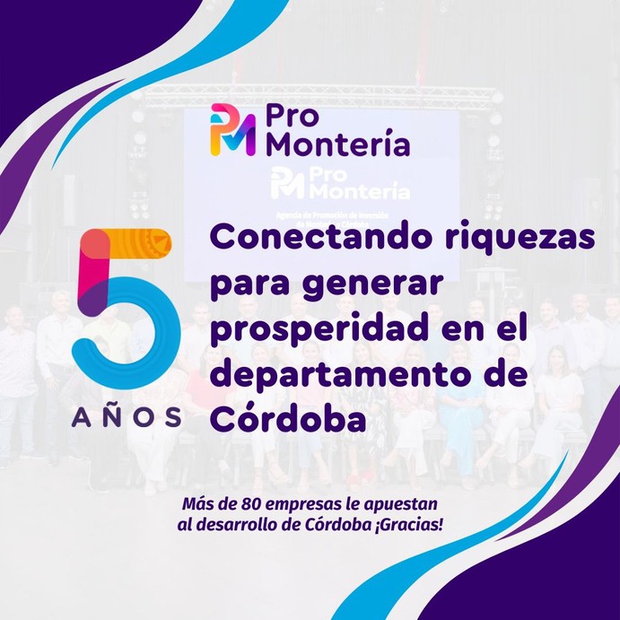 Promontería celebra 5 años de compromiso con el desarrollo socioeconómico de Córdoba