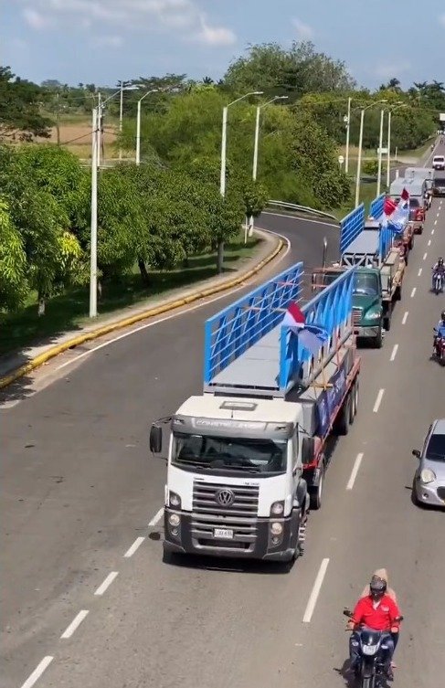 Llegaron a Montería las estructuras de los embarcaderos de Businú