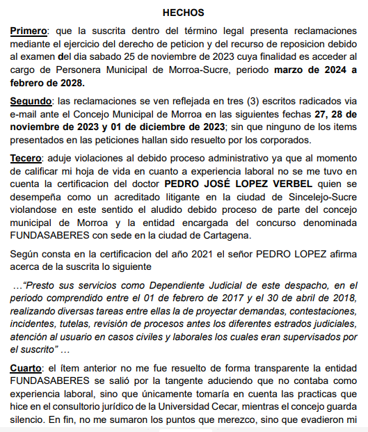 Aspirante a personera de Morroa denuncia actos sospechosos en concurso