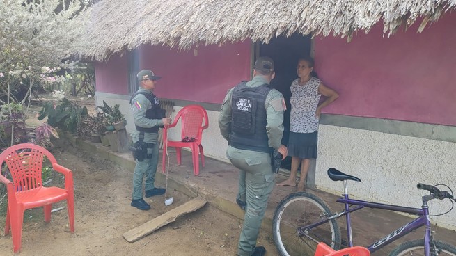 Gaula Policía refuerza acciones preventivas en zona rural de Chinú