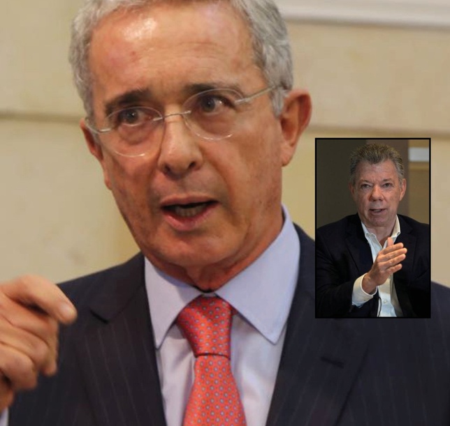 Uribe tilda de "mentiroso", a Juan Manuel Santos