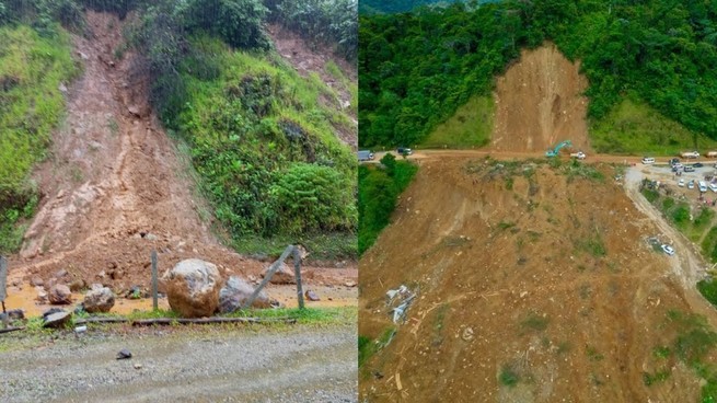 La montaña avisó antes del derrumbe