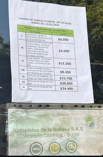 Estas son las nuevas tarifas de los peajes con el alza del Gobierno Nacional
