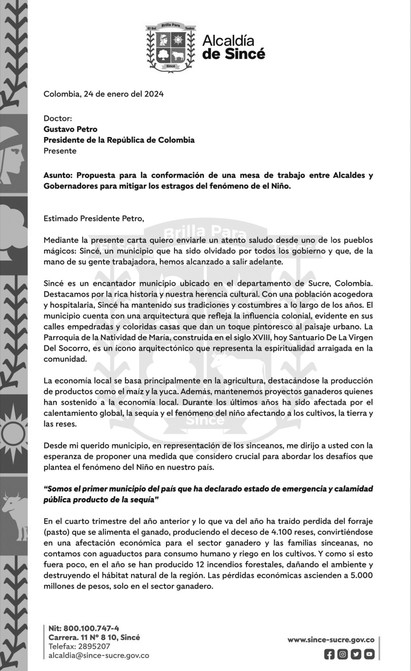 Alcalde Andrés Aldana le propone una mesa de trabajo a Petro