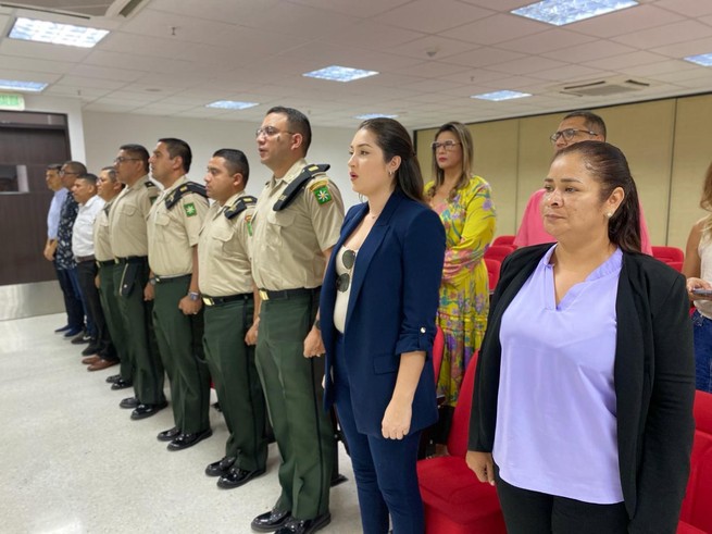 Miembros de las Fuerzas Armadas de Honduras presentes en el Curso Ejecutivo de Formación Internacional en Administración Financiera, organizado por la Universidad Libre