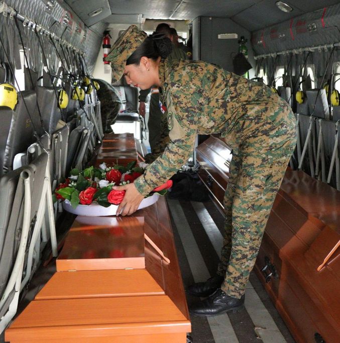 Ejército repatrió los cuerpos de los militares fallecidos en el Chocó