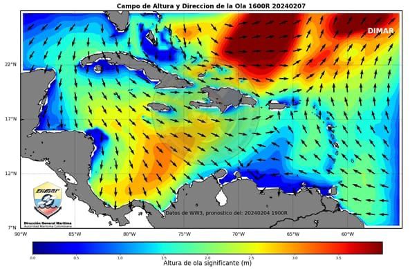 Alerta por mar de leva a lo largo del litoral Caribe colombiano