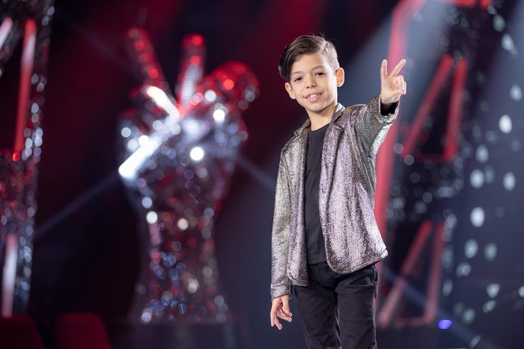 Ernesto Leclerc a paso firme en la Voz Kids