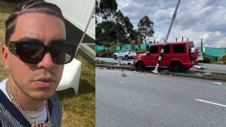 El cantante Ryan Castro sufrió accidente de tránsito en vía entre Medellín - Rionegro