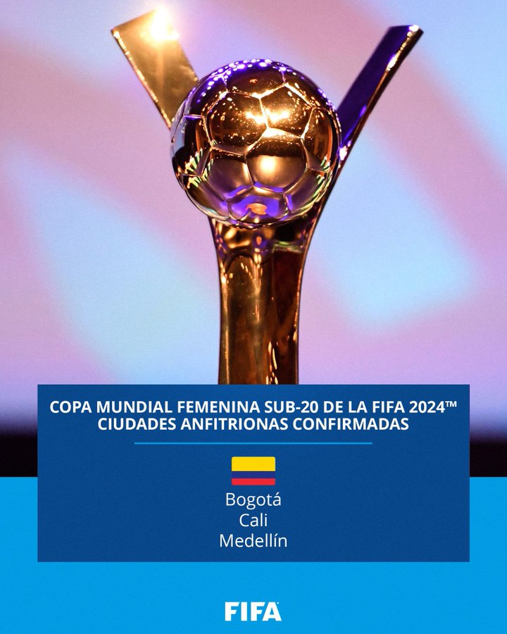 Colombia será sede de la Copa Mundial Femenina Sub 20 de la Fifa