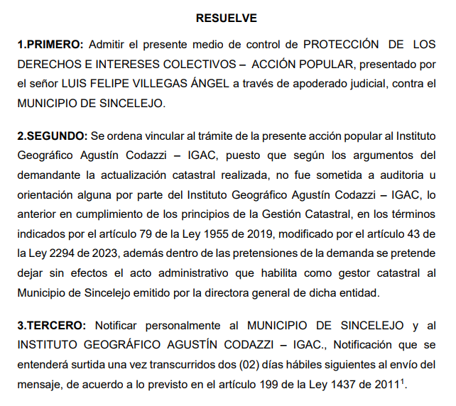 Admiten acción popular contra el cobro de impuestos