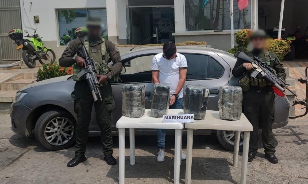 Policía incauta 25 kilos de marihuana en San Antero