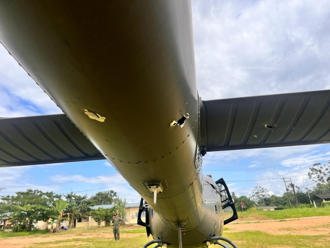 Atacan helicóptero ecuatoriano en la frontera con Colombia