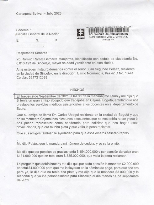 Estafan a docentes pensionados en Sucre, hay varias víctimas