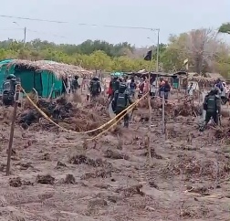Desalojan invasores de terreno cerca a El Francés