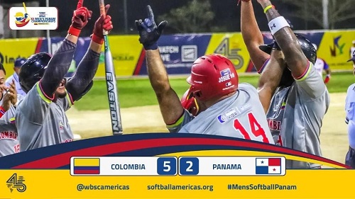 Colombia derrotó a Panamá en la tercera fecha del Campeonato Panamericano de Sóftbol Masculino