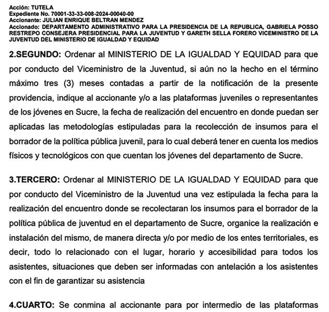 Minigualdad tiene que cumplirle a la juventud sucreña