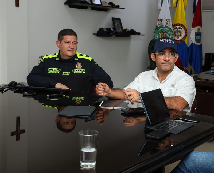 Alcalde de Montería y Comandante de Policía Metropolitana analizan resultados de operativos en la Comuna 6