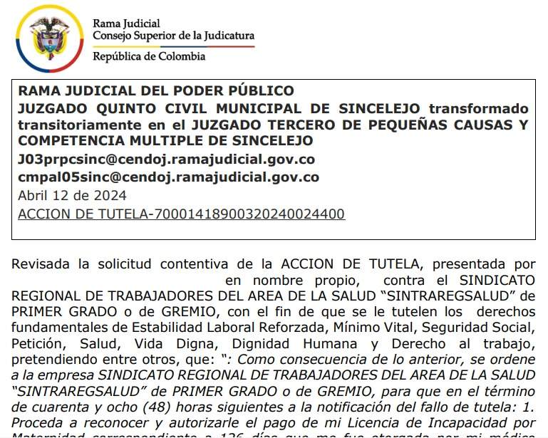 Sintrareg, contratista de Sucre Escucha, le debe a los trabajadores