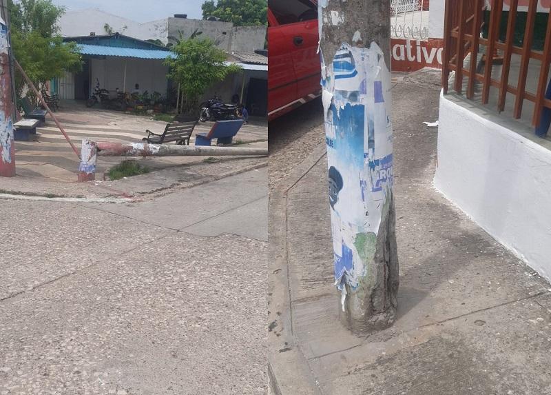 Postes amenazan con causar una tragedia