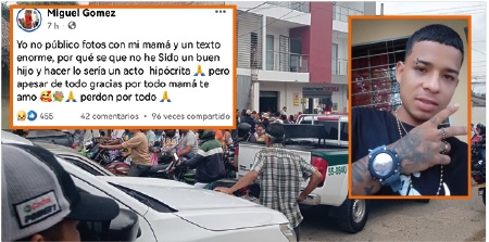 Después de pedir perdón  a la mamá por no ser un buen hijo lo mataron