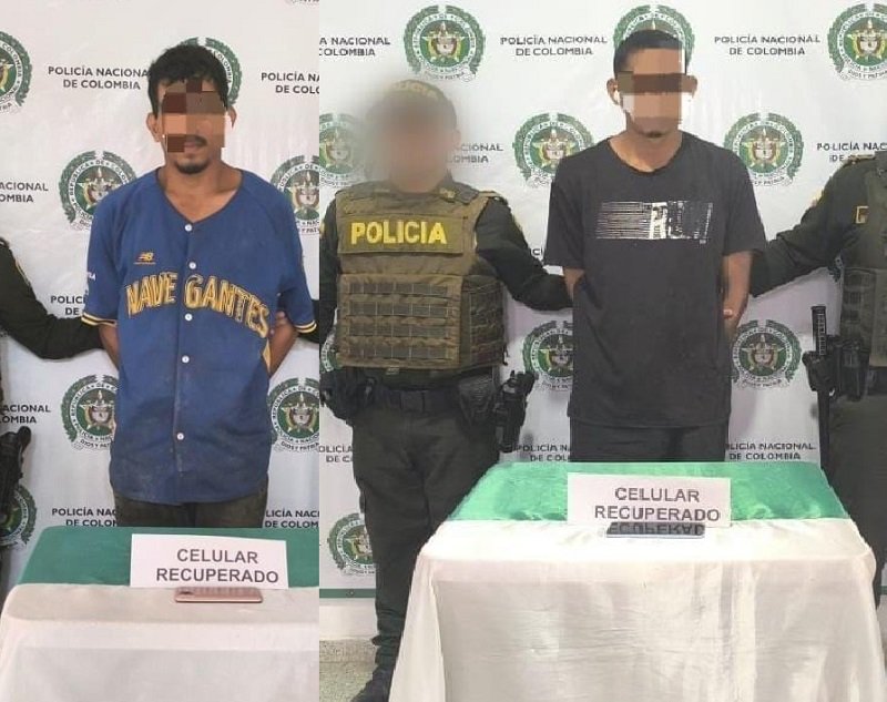 Con una llamada cayeron  ladrones de celulares