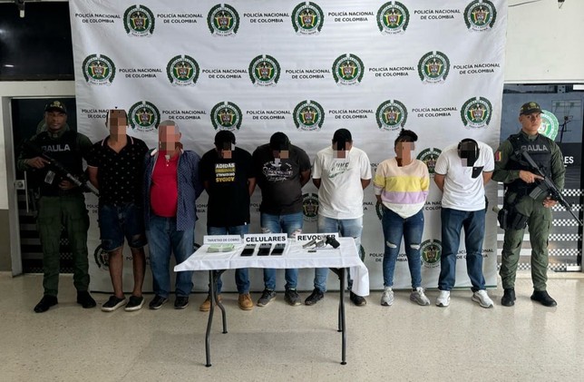 Policía Córdoba capturó a siete  presuntos extorsionistas