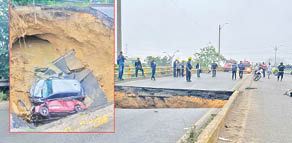Se cayó puente entre Barranquilla y Soledad
