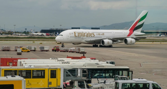 Emirates aterrizó su vuelo inaugural en Colombia