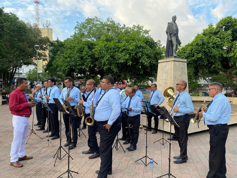 Las retretas en el parque Santander, una tradición musical en Sincelejo