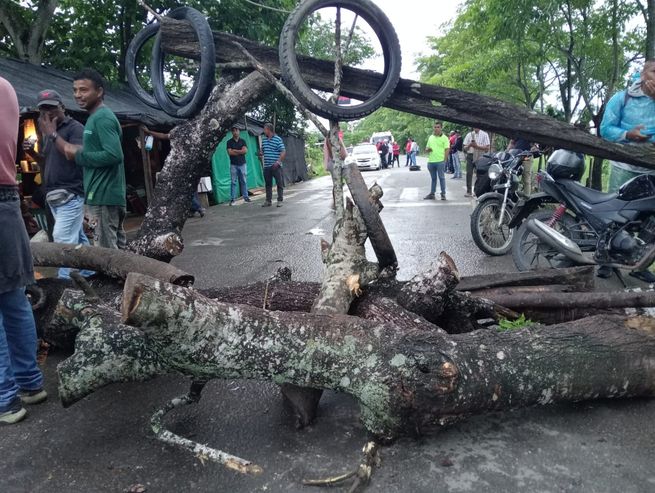 Habitantes de La Sierpe bloquean vía Las Américas, piden presencia de las autoridades