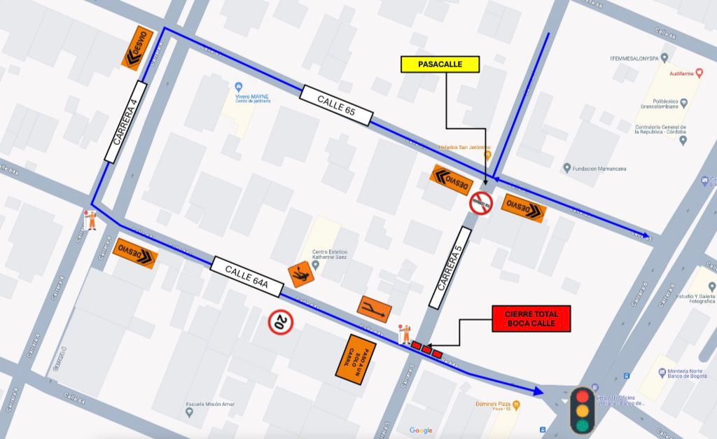 Desde este viernes, habrá cierres viales en El Recreo por arreglos en la malla vial