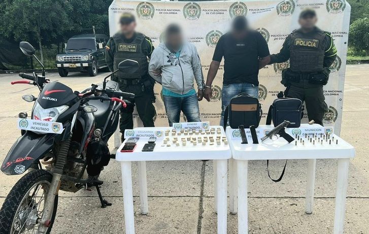 Policía de Córdoba captura a dos personas por porte ilegal de armas